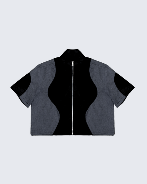 OVERZIP K CURVY NEGRO/GRIS