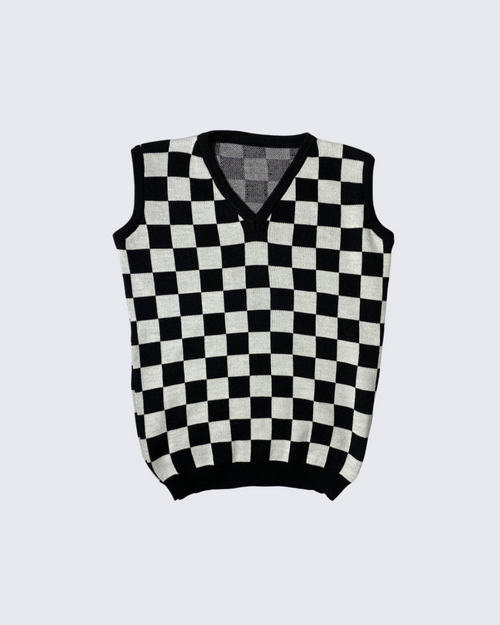 CARDIGAN TEJIDO AJEDREZ