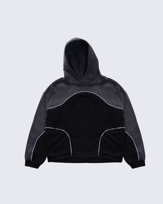 HOODIE KURVY NEGRO - GRIS