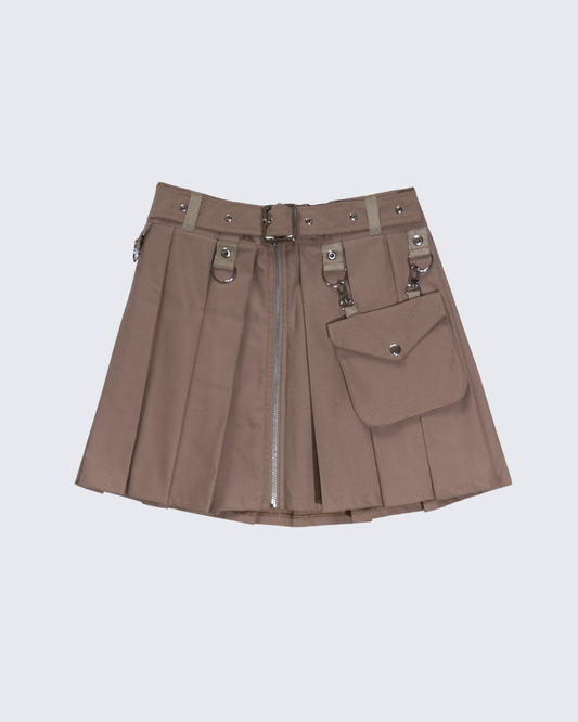 FALDA DRILL STRETCH - CAQUI