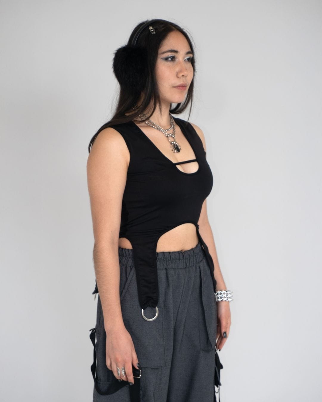 TOP K DOLL AROS - NEGRO