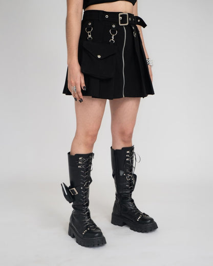 FALDA DRILL STRETCH - NEGRO