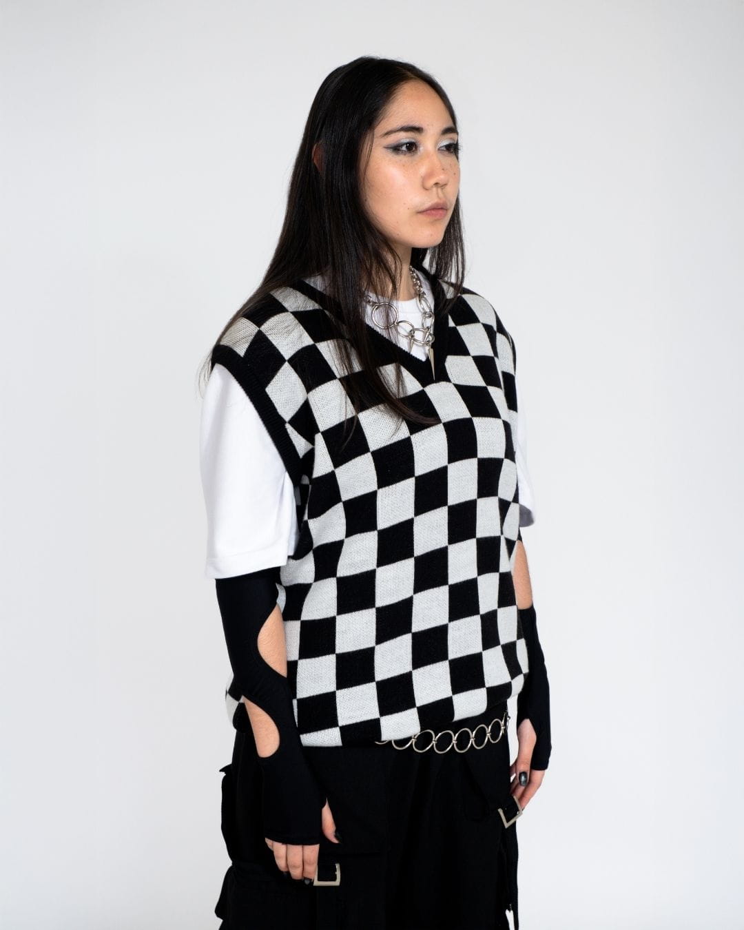 CARDIGAN TEJIDO AJEDREZ