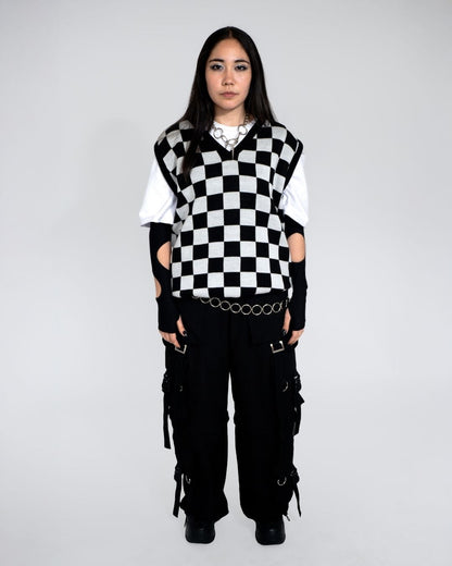 CARDIGAN TEJIDO AJEDREZ