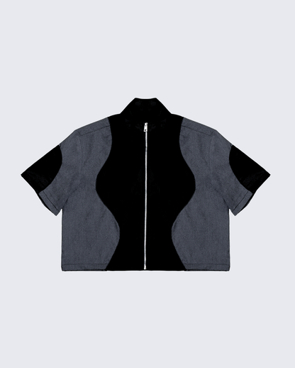 OVERZIP K CURVY - NEGRO & GRIS