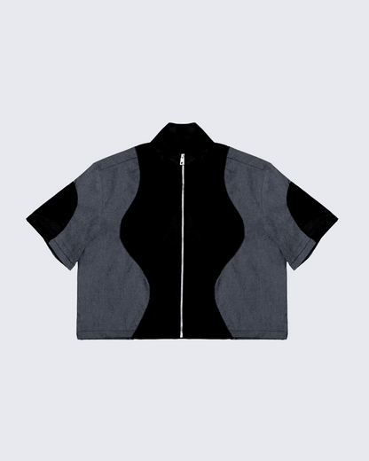 OVERZIP K CURVY NEGRO/GRIS