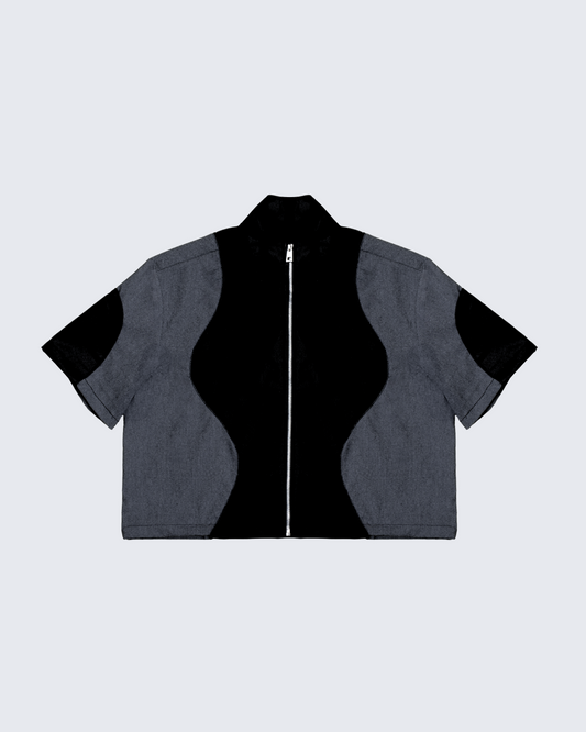 OVERZIP K CURVY NEGRO/GRIS