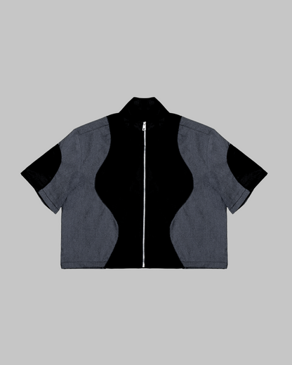 OVERZIP K CURVY NEGRO/GRIS