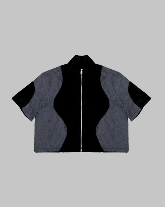OVERZIP K CURVY NEGRO/GRIS