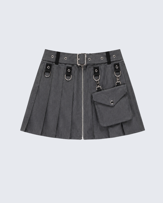 FALDA K CORE  -  GRIS