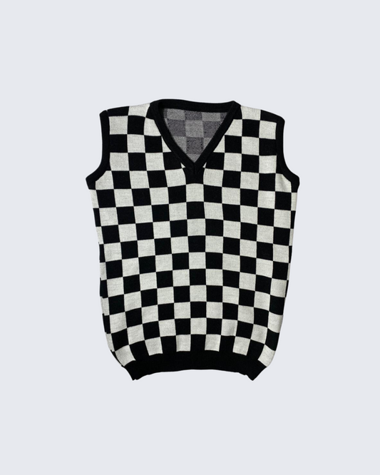 CARDIGAN TEJIDO AJEDREZ