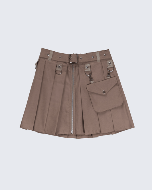 FALDA DRILL STRETCH - CAQUI